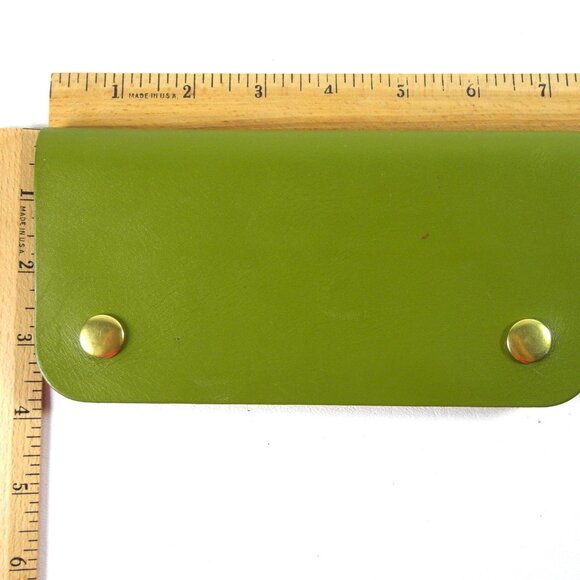 Minor History Ledger Wallet 2.0 Green Leather with Brass Snap - Barbera - Picture 11 of 11